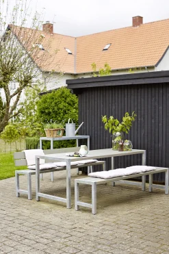 Plus Plankentisch 186x77x72cm graubraun rechteckig