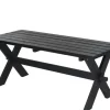 Plus Tisch Nostalgie 177x75x72cm schwarz rechteckig