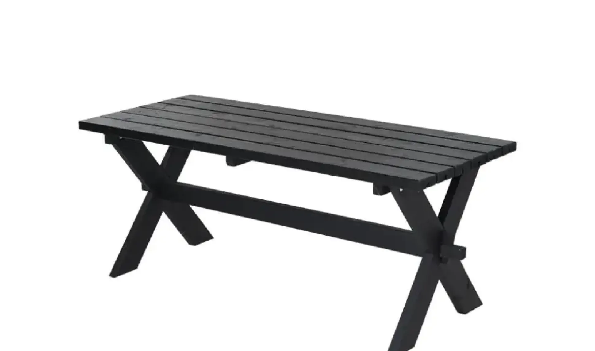 Plus Tisch Nostalgie 177x75x72cm schwarz rechteckig