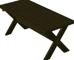 Plus Tisch Nostalgie 177x75x72cm schwarz rechteckig