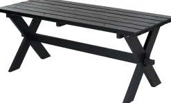 Plus Tisch Nostalgie 177x75x72cm schwarz rechteckig