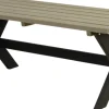 Plus Tisch Nostalgie 179x75x72cm schwarz graubraun rechteckig