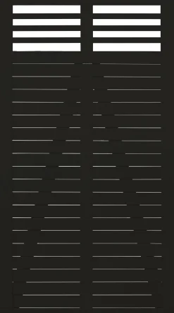 Plus Tor Decora 100 x 180 cm RAL 9005 Schwarz
