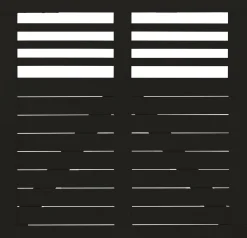 Plus Tor Decora 100 x 95 cm RAL 9005 Schwarz