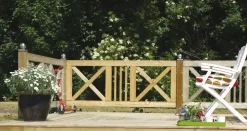 Plus Vorgartenzaun Schloss 180 x 75 cm natur druckimprägniert