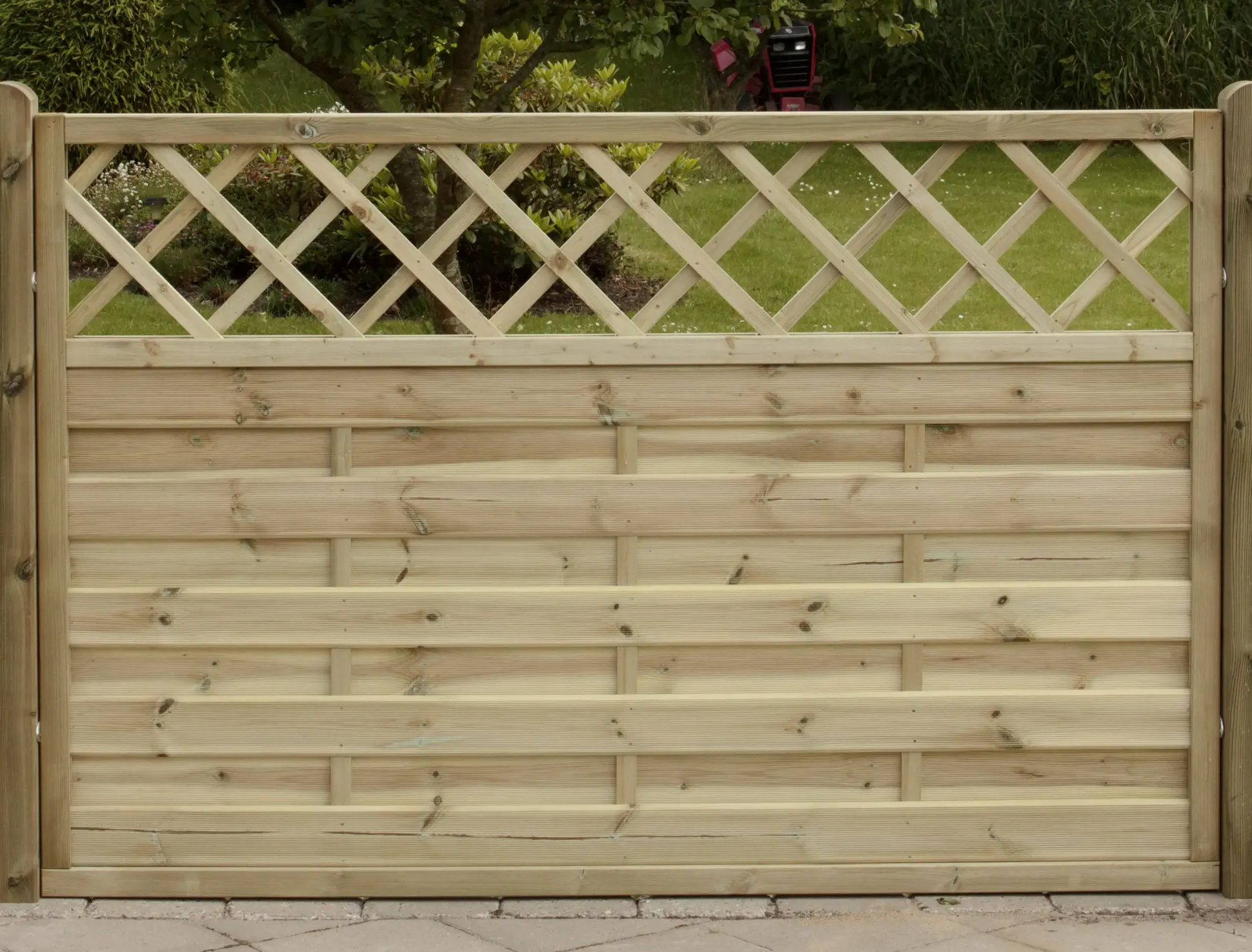 Plus Zaun Bergen mit Rankgitter 180 x 120 cm Druckimprägniert