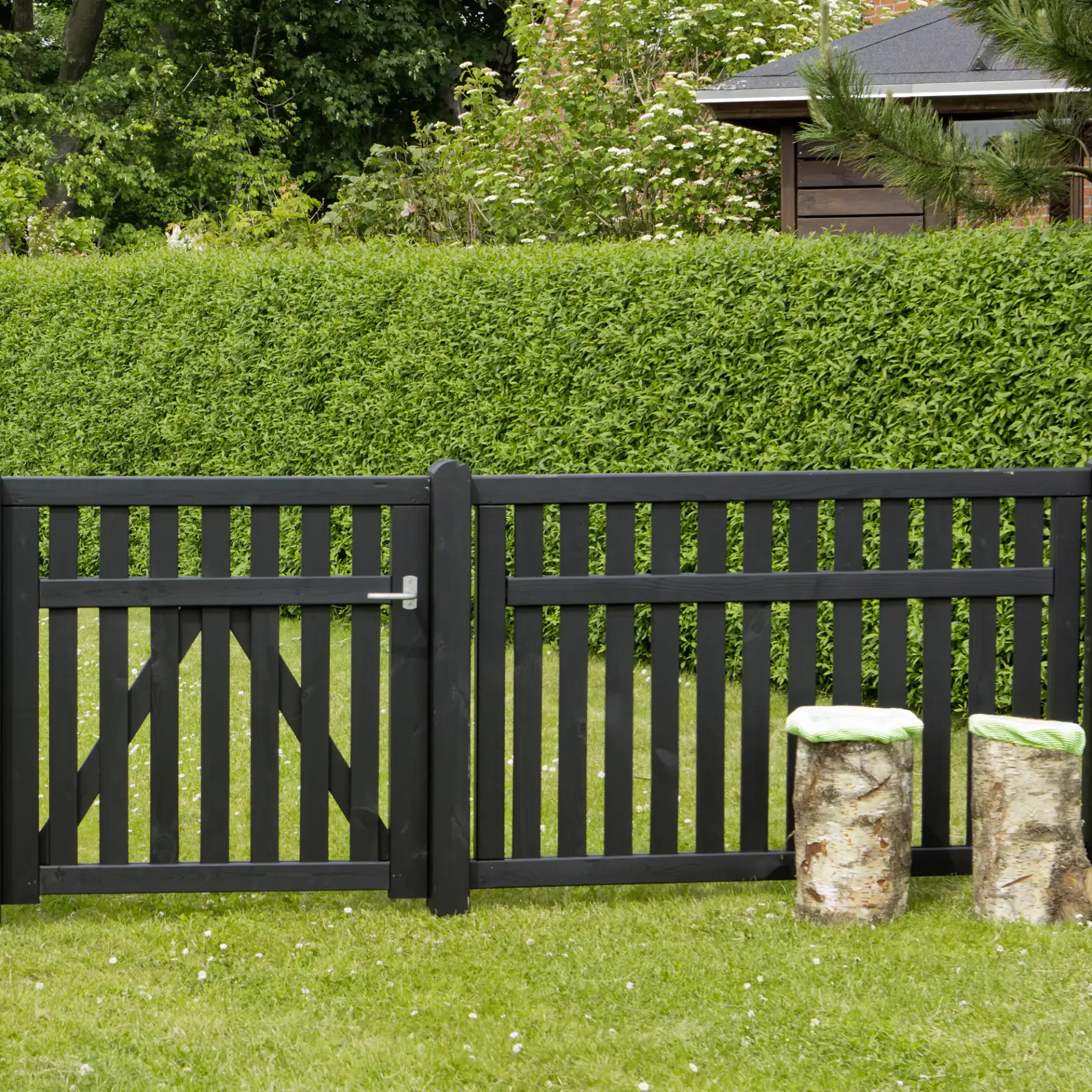 Plus Zaun Country 150 x 96 cm schwarz