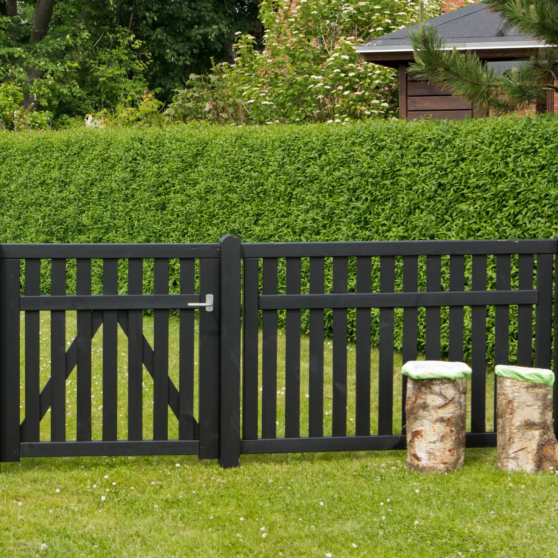 Plus Zaun Country 150 x 96 cm schwarz