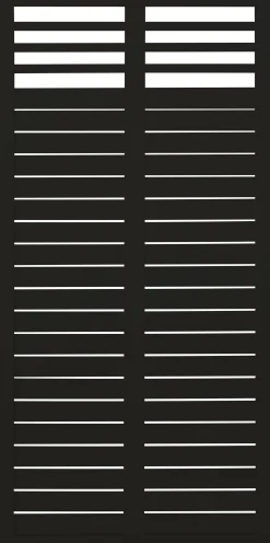 Plus Zaun Decora 90 x 180 cm RAL 9005 Schwarz