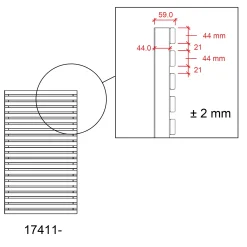 Plus Zaun Harmoni 83 x 140 cm umbragrau fungizidbehandelt
