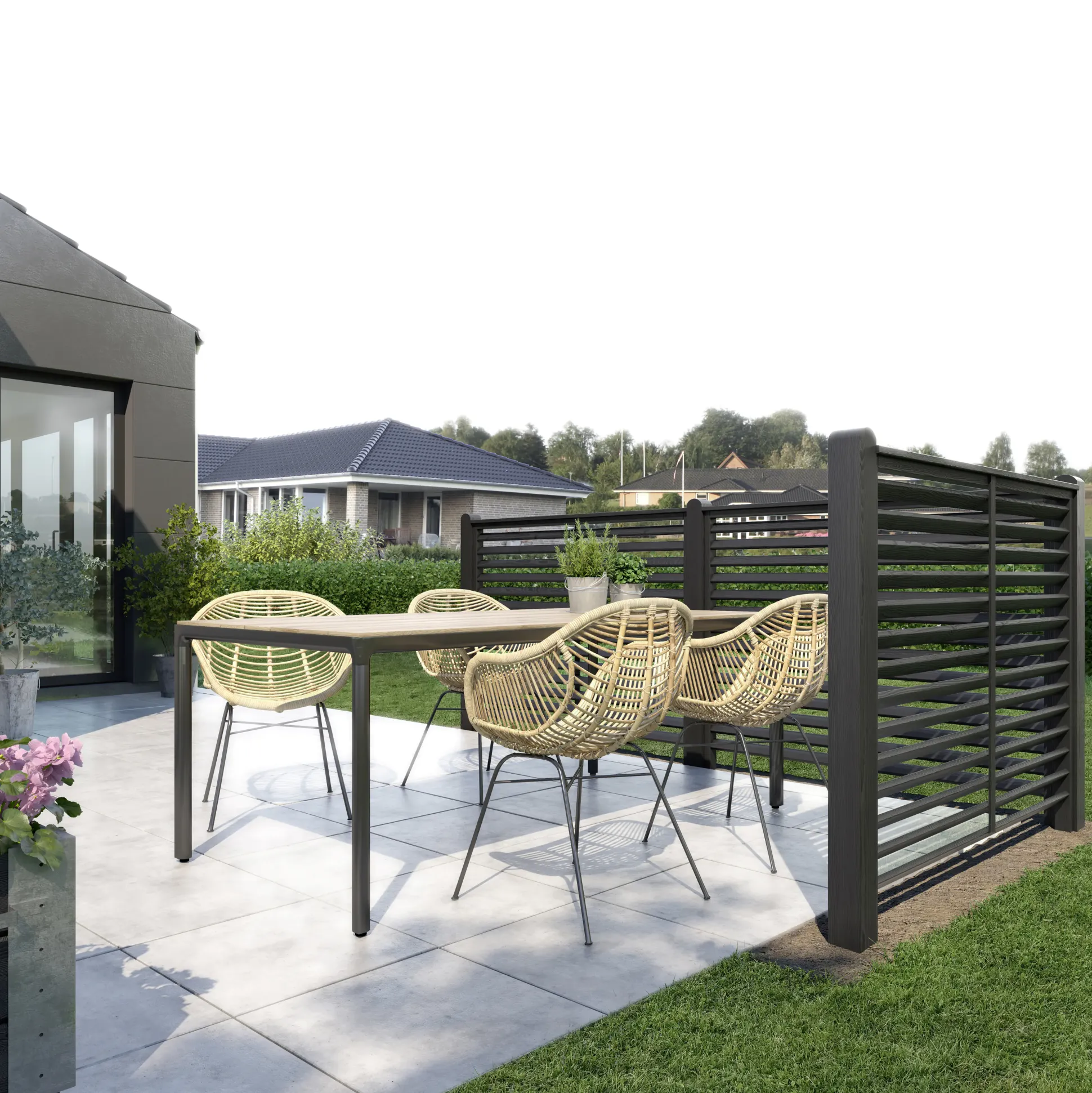 Plus Zaun Koyto 160 x 120 cm RAL 9005 Schwarz