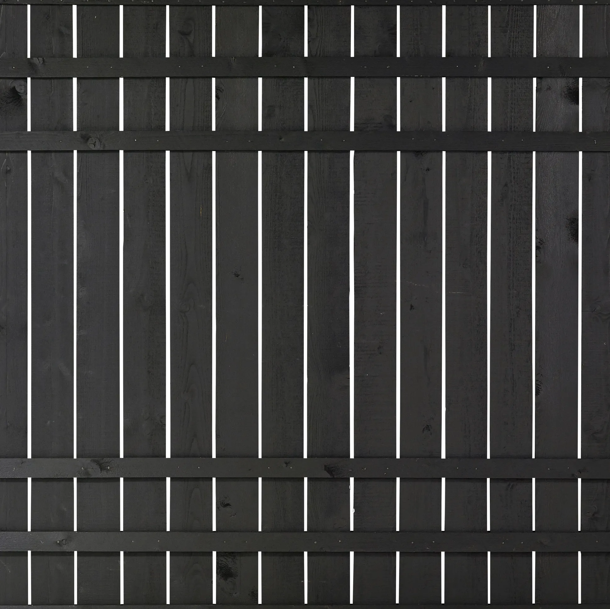 Plus Zaunelement Rustik 180 x 180 cm schwarz