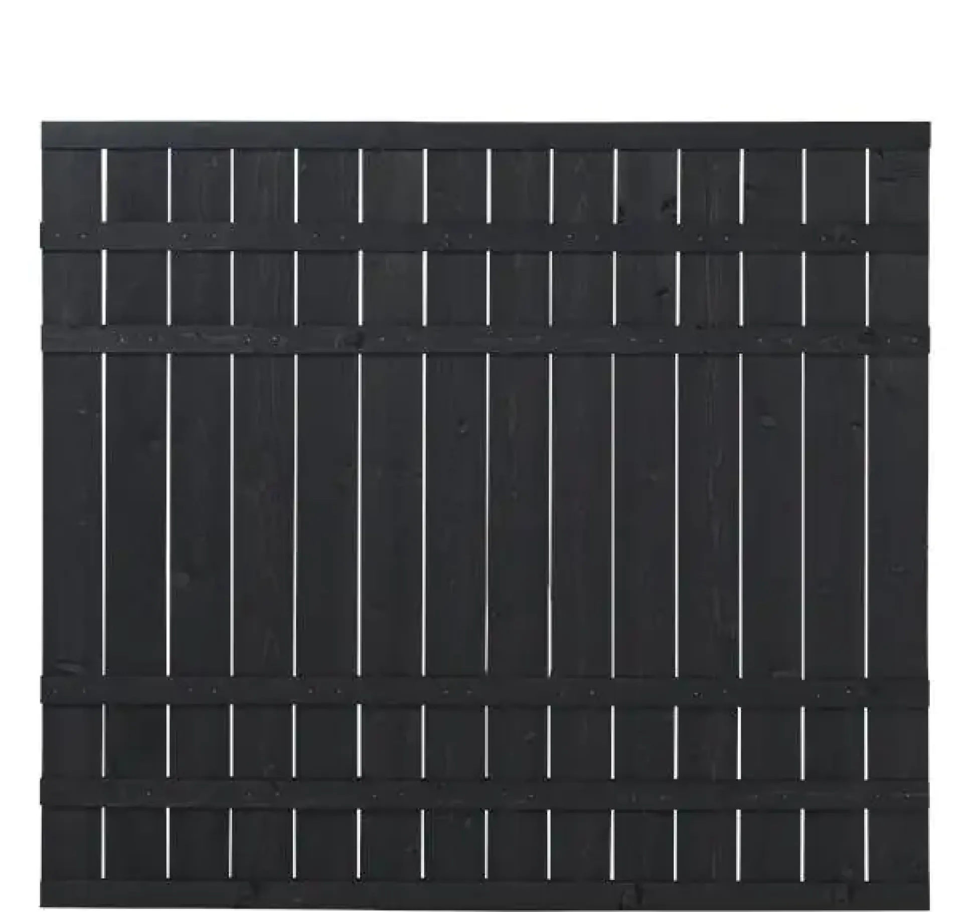 Plus Zaunelement Rustik 180 x 158 cm schwarz