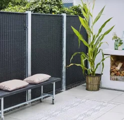 Plus Zaunelement Trend 115 x 170 cm schwarz