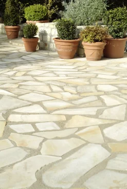 Polygonalplatten Quarzit beige-mix