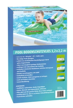 Pool-Bodenschutzvlies grau 3,2 x 2,2 m 140 g eckig