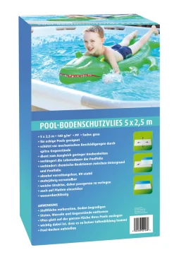 Pool-Bodenschutzvlies grau 5 x 2,5 m 140 g eckig