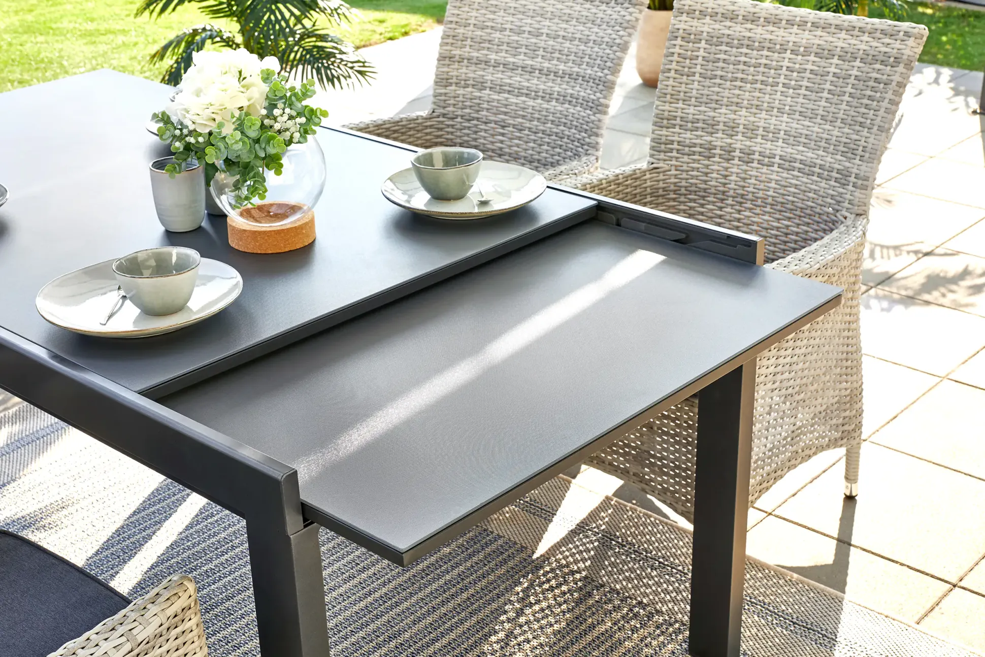 Primaster Diningsessel Nardo XL aus Kunststoffgeflecht, greyline