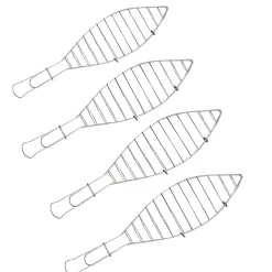 Primaster Fischbräter-Set Edelstahl 4 Stück 42 cm
