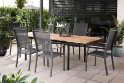 Primaster Garten-Essgruppe Vasto + Rimini 6 Personen mit ausziehbarem Tisch