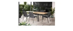 Primaster Garten-Essgruppe Vasto + Rimini 6 Personen mit ausziehbarem Tisch