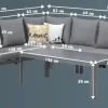 Primaster Gartenmöbel-Set Elbasan Aluminium