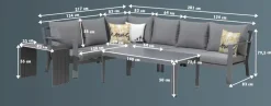 Primaster Gartenmöbel-Set Elbasan Aluminium