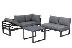 Primaster Gartenmöbel-Set Limoncello Aluminium mit verstellbarem Kopfteil