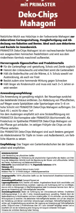 Primaster Hackschnitzel Garten Mahagoni 45 L
