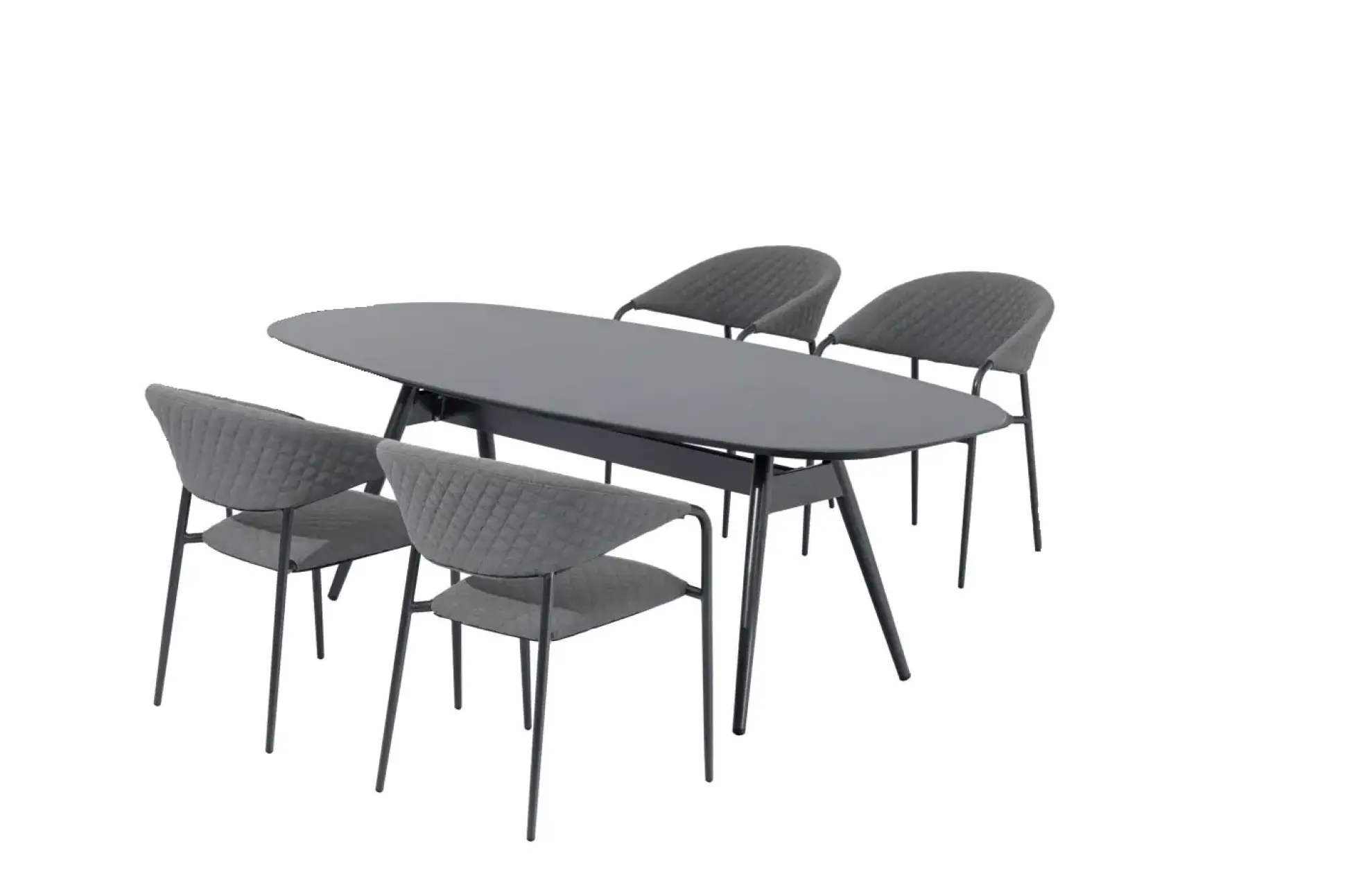 Primaster Lounge Möbelset Calvo 5-teilig grau mit wetterfestem Bezug