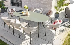 Primaster Lounge Möbelset Calvo 5-teilig natur mit wetterfestem Bezug