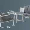 Primaster Lounge Set Cervia Inkl. Sitz-, Rücken- und Zierkissen