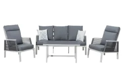Primaster Lounge Set Cervia Inkl. Sitz-, Rücken- und Zierkissen