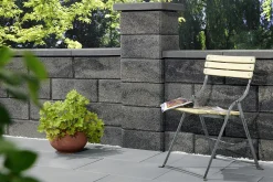 Primaster Mauerstein Garten 25 x 25 x 20 cm grau anthrazit nuanciert