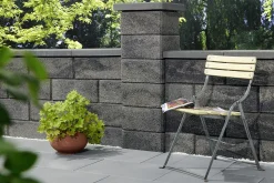 Primaster Pfeilerstein Garten 37,5 x 37,5 x 20 cm grau anthrazit nuanciert
