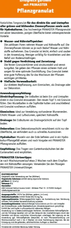Primaster Pflanzgranulat 5 L