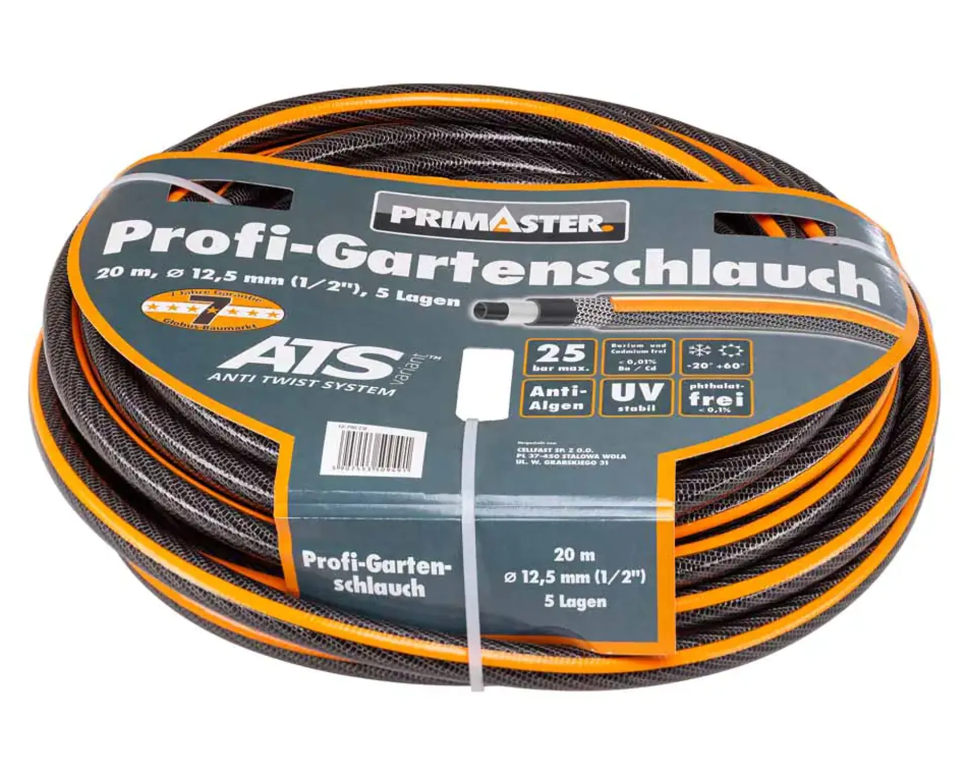Primaster Profi-Gartenschlauch 20 m Ø 12,7 mm (1/2")
