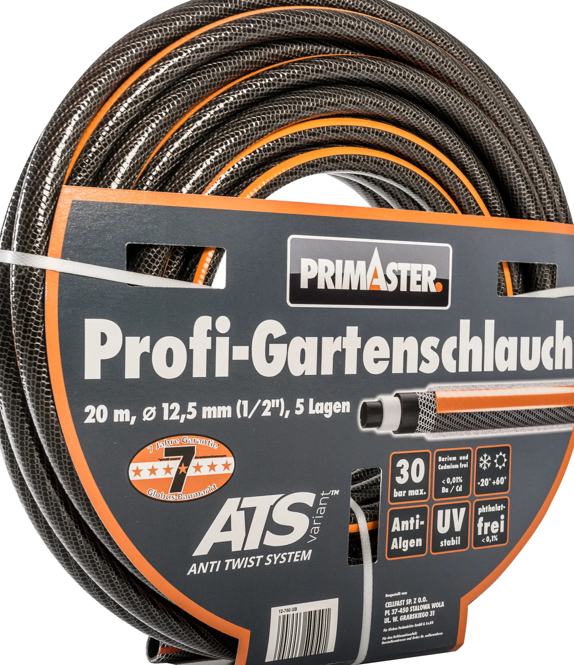 Primaster Profi-Gartenschlauch 20 m Ø 12,7 mm (1/2")