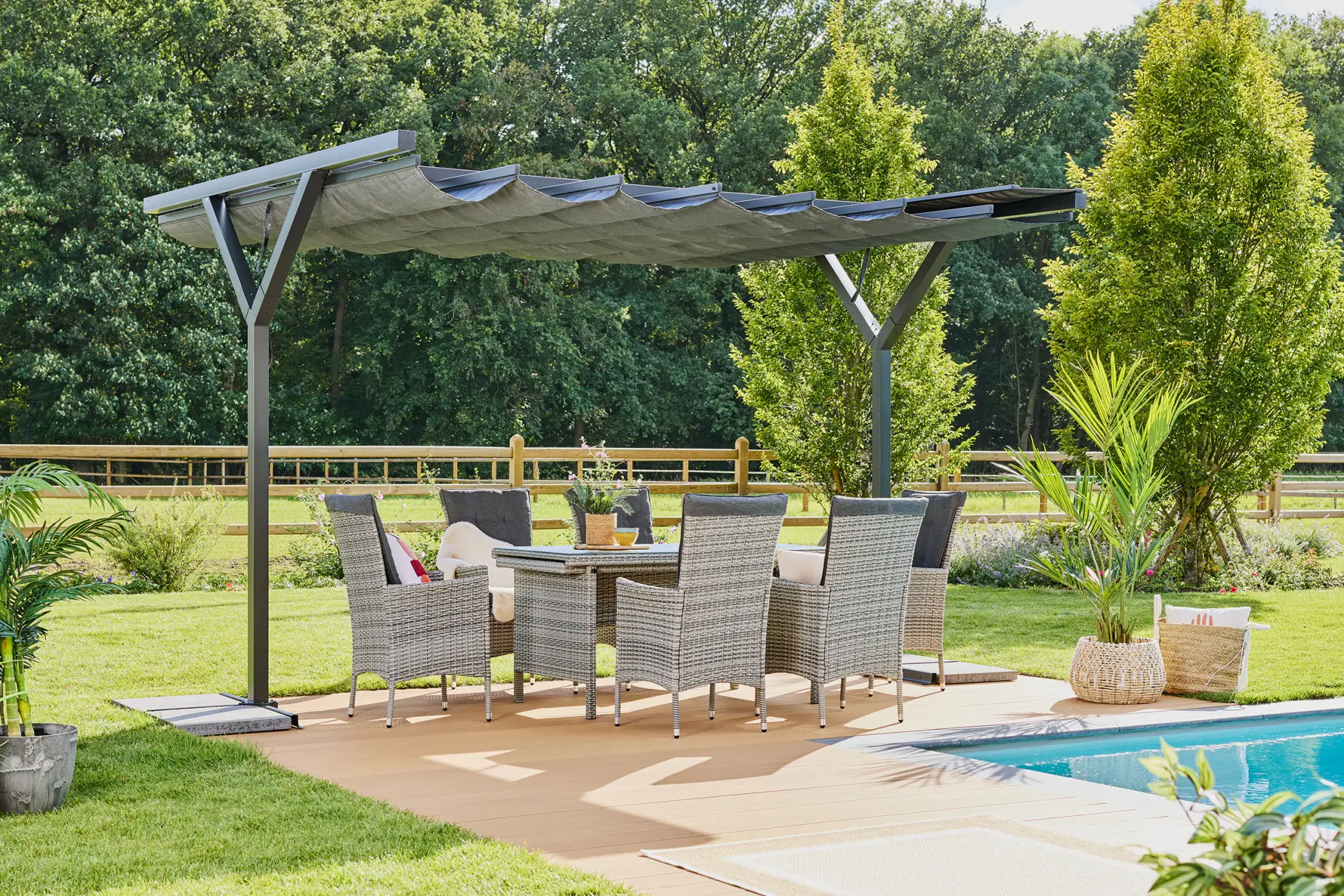 Primaster Raffpavillon Easy 300 x 360 cm anthrazit