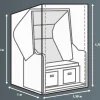 Primaster Schutzhülle Exclusive für Strandkörbe 130 x 100 x 134 (hinten)