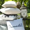 Primaster Wendekissen Namaste 45 x 45 cm, grau