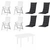 Progarden Garten-Essgruppe Tampa + Faro 4 Personen Kunststoff weiß/schwarz