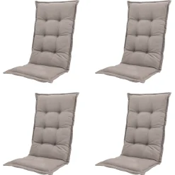 Progarden Garten-Essgruppe Tampa + Faro 4 Personen Kunststoff weiß/taupe