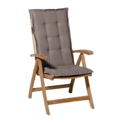 Progarden Gartenstuhl-Set Tampa mit Auflagen anthrazit/taupe 8-tlg.