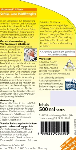 Prom. AF Neu Schild Wolllausfrei 500 ml