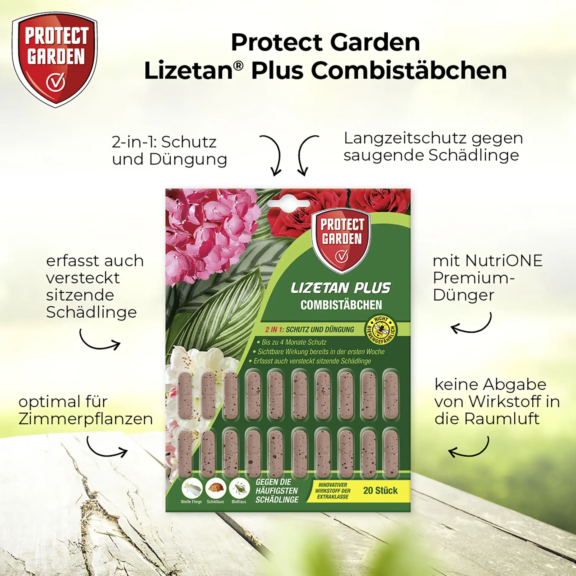 Protect Garden Lizetan Plus Combistäbchen 2 in 1 10 Stück