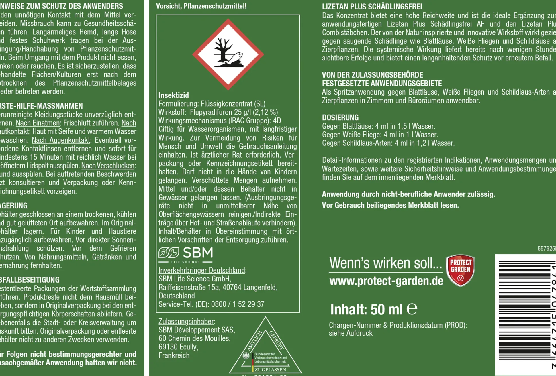 Protect Garden Lizetan Plus Schädlingsfrei 50 ml