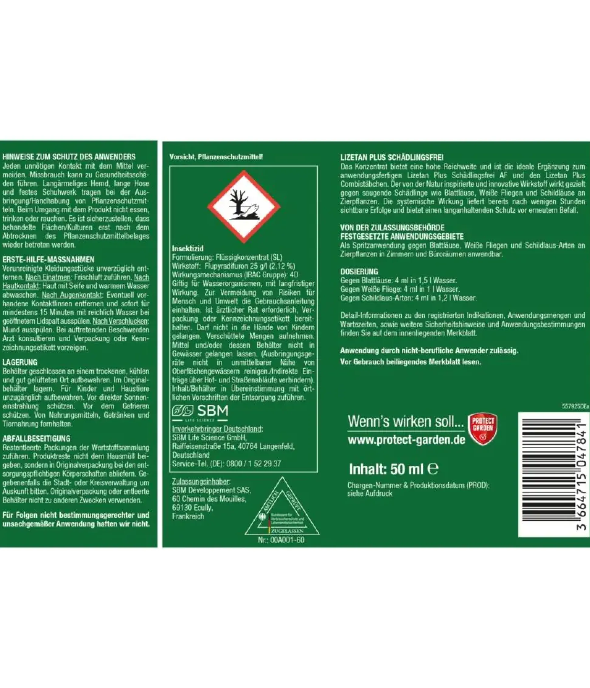 Protect Garden Lizetan Plus Schädlingsfrei 50 ml