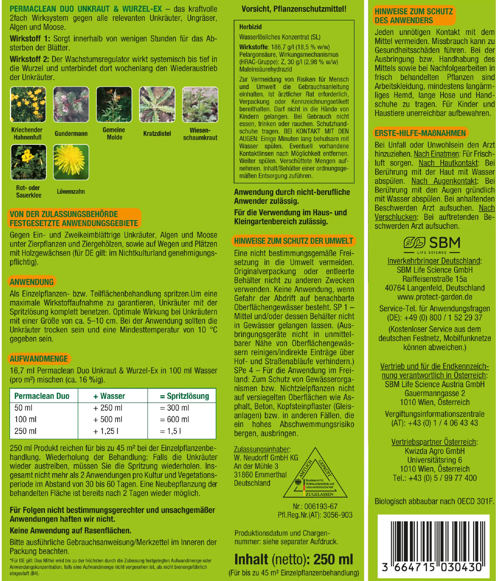 Protect Garden Permaclean Duo Unkraut & Wurzel-Ex 250 ml