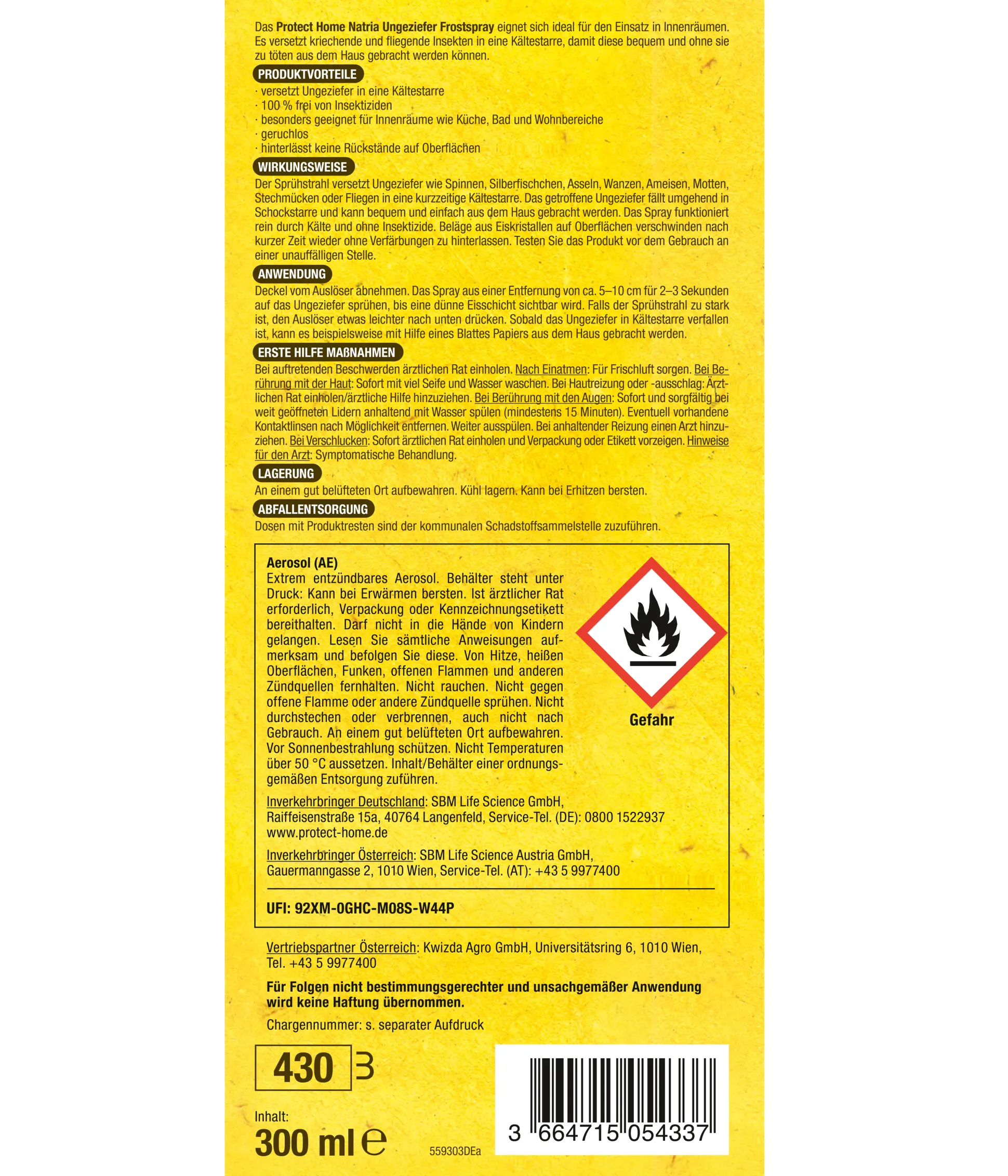 Protect Home Natria Frost Ungezieferspray 300 ml